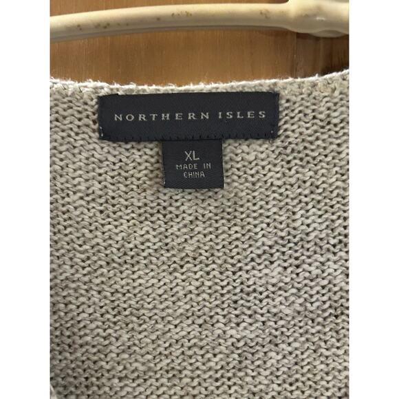 Vtg Northern Isles Hand-Embroidered Sweater Vest- XL Pine Tree Xmas Canoe - Picture 5 of 8